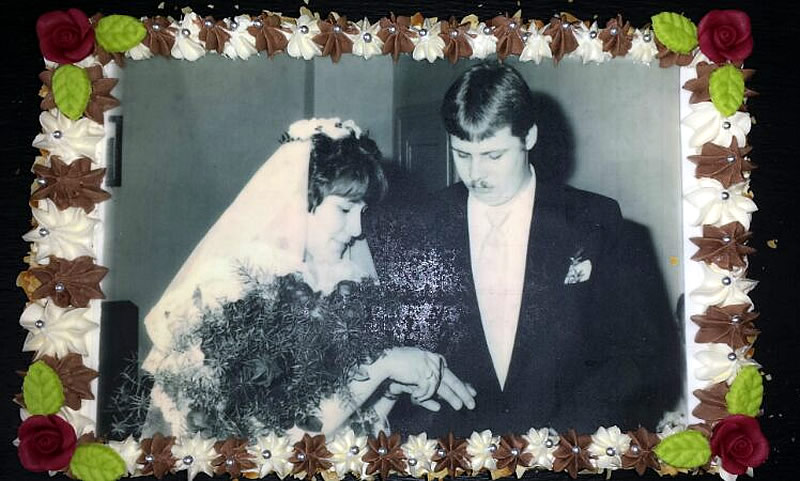 Silberhochzeit Fototorte